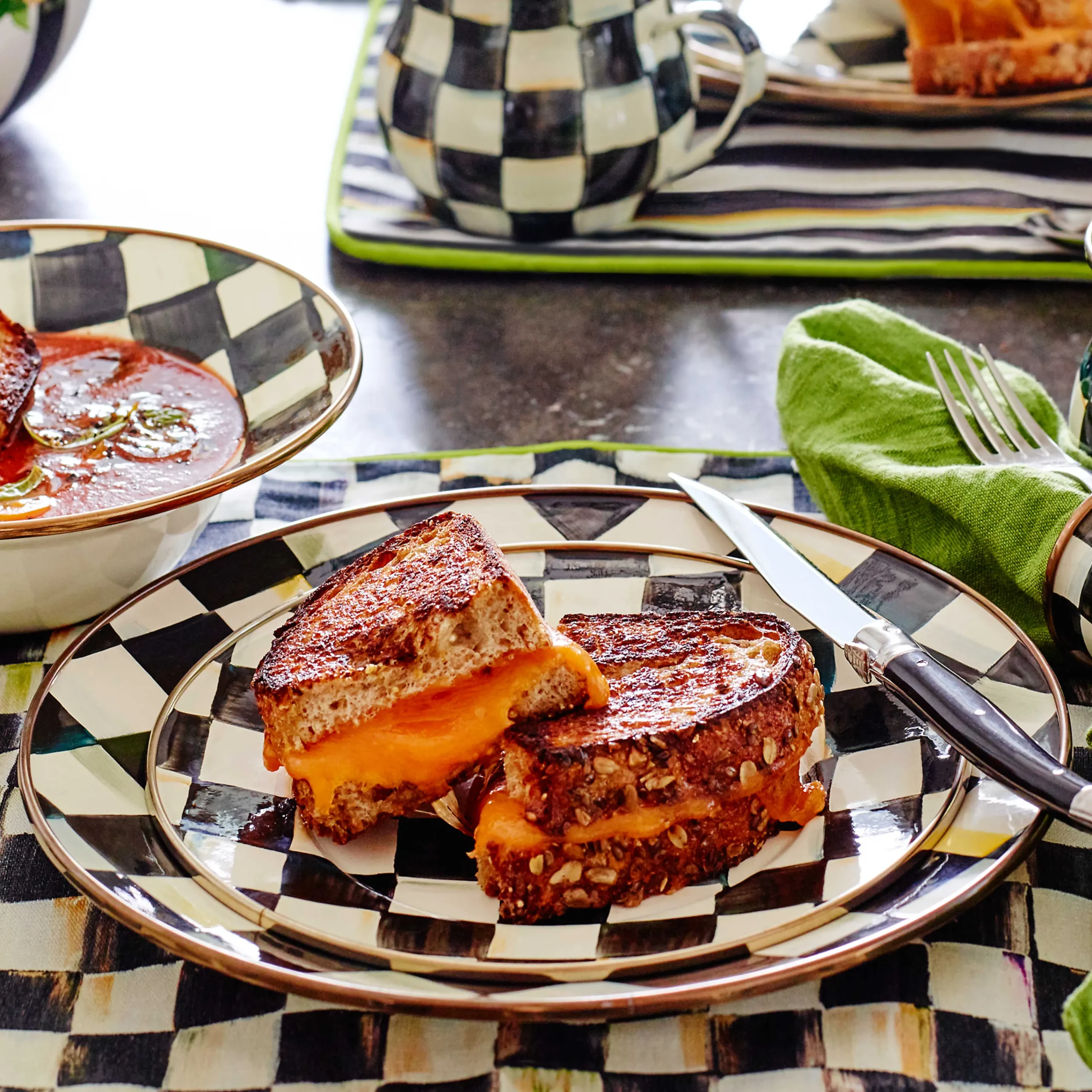 MacKenzie-Childs Courtly Check Salad/Dessert Plate| Dinnerware & Flatware