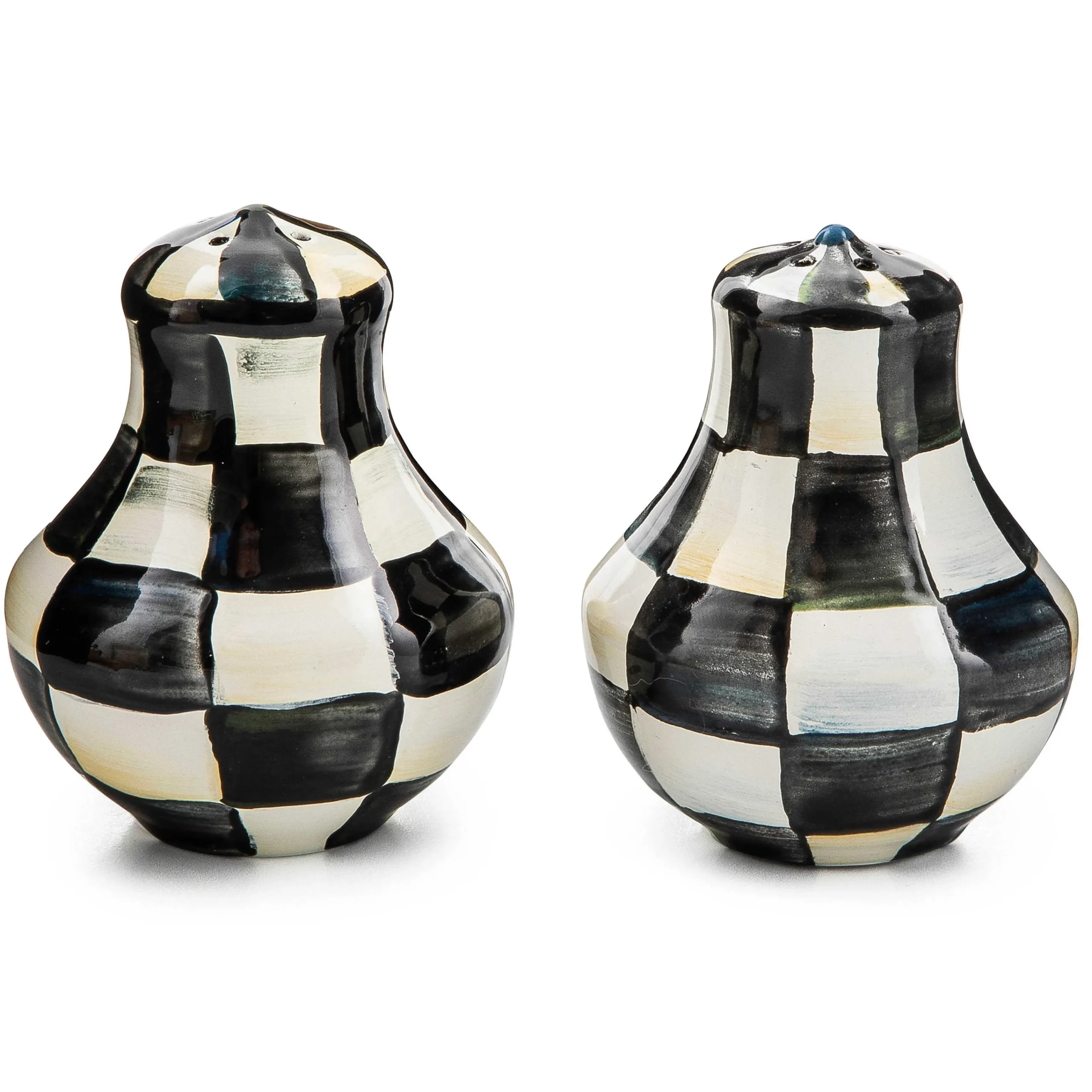 MacKenzie-Childs Courtly Check Salt Pepper Shakers| Fall Entertaining|Table Accessories