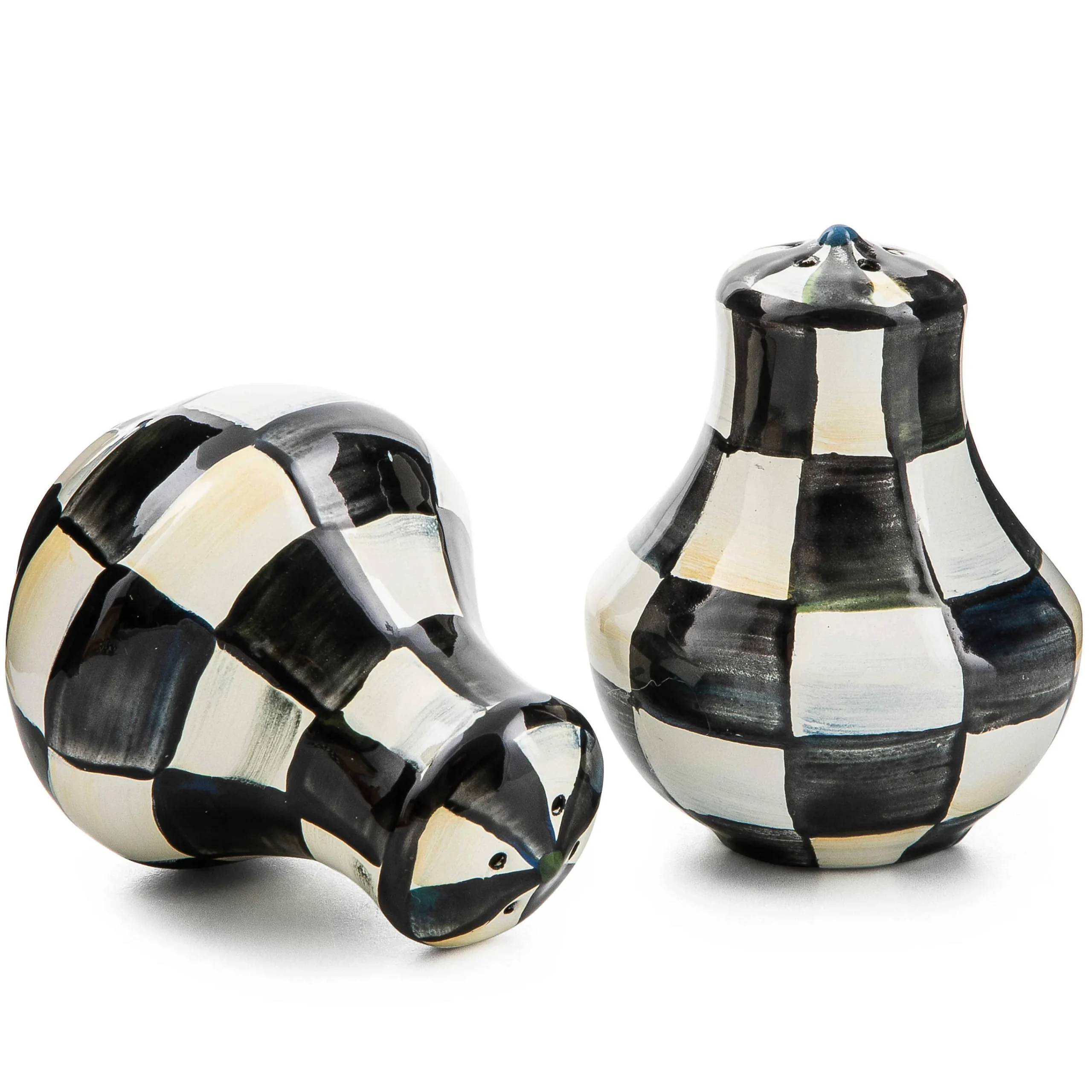 MacKenzie-Childs Courtly Check Salt Pepper Shakers| Fall Entertaining|Table Accessories