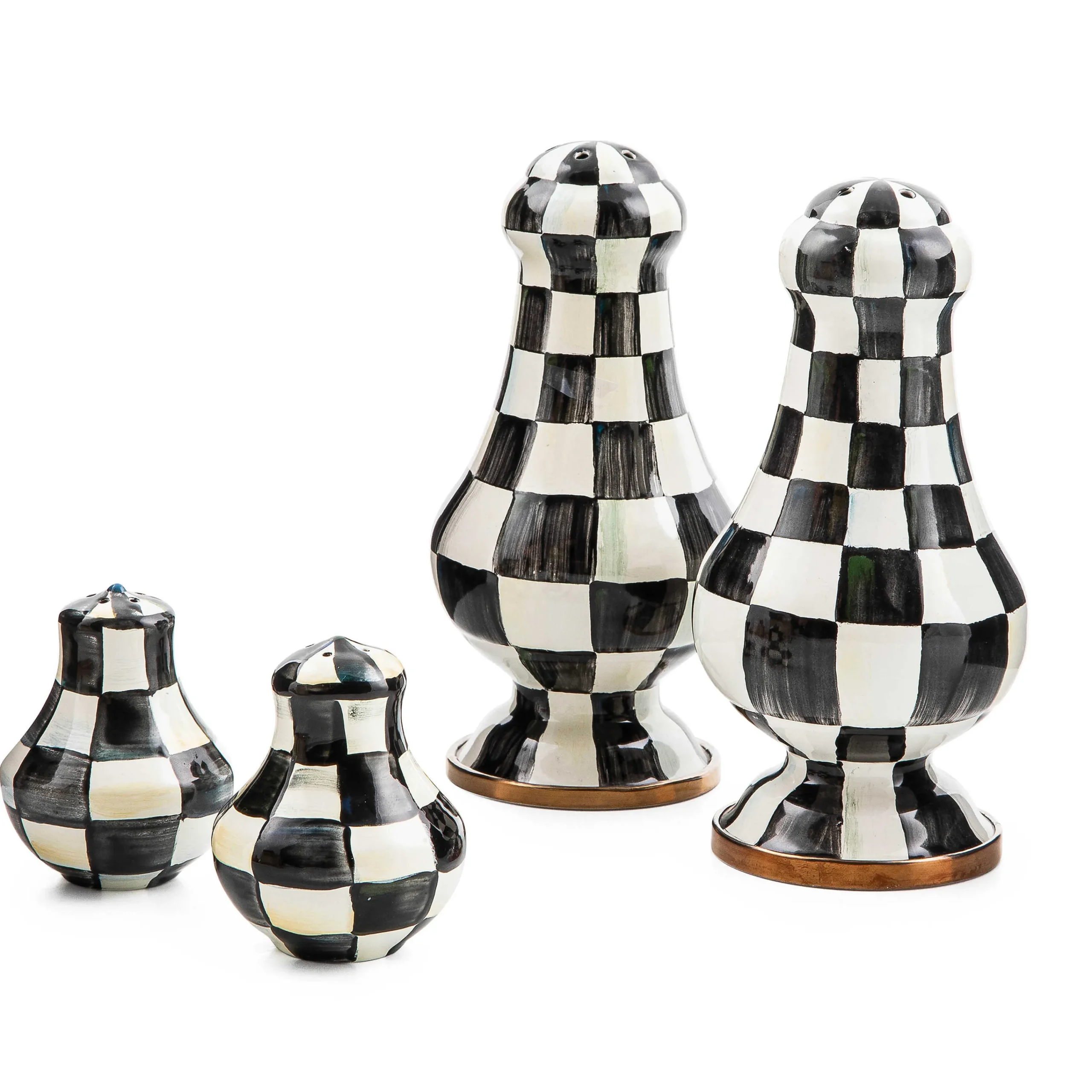 MacKenzie-Childs Courtly Check Salt Pepper Shakers| Fall Entertaining|Table Accessories
