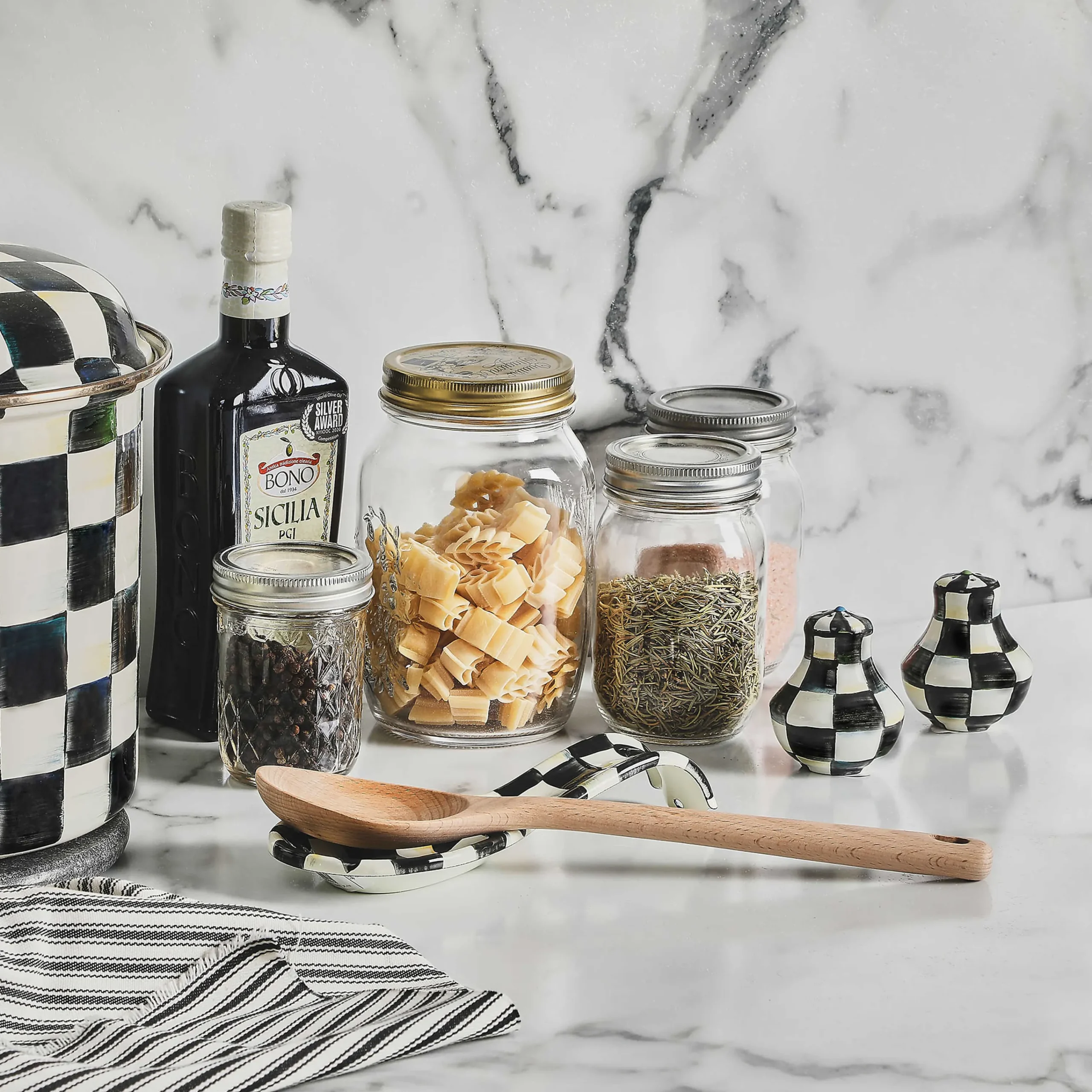MacKenzie-Childs Courtly Check Salt Pepper Shakers| Fall Entertaining|Table Accessories