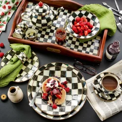 MacKenzie-Childs Courtly Check Saucer| The Coffee Shop|Dinnerware & Flatware