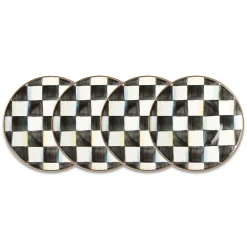 MacKenzie-Childs Courtly Check Saucers, Set of 4| Kitchen & Dining Sets|The Coffee Shop