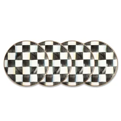 MacKenzie-Childs Courtly Check Saucers, Set of 4| Kitchen & Dining Sets|The Coffee Shop