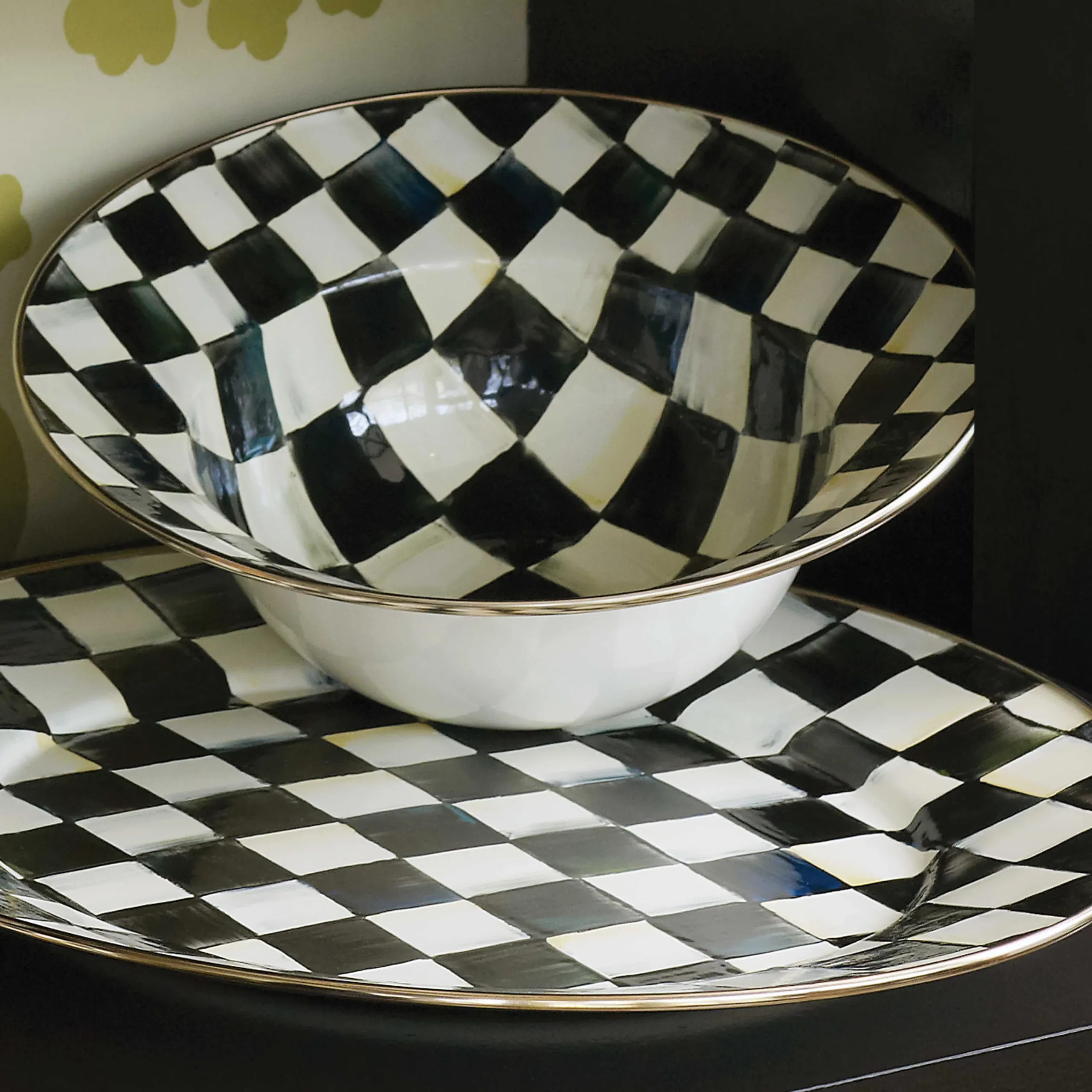 MacKenzie-Childs Courtly Check Serving Bowl| Fall Entertaining|Serveware