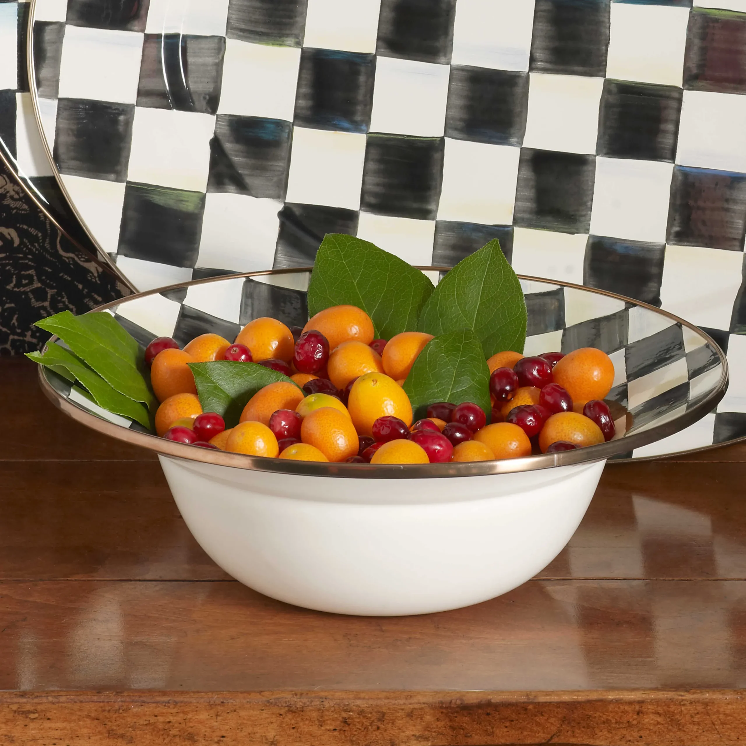 MacKenzie-Childs Courtly Check Serving Bowl| Fall Entertaining|Serveware