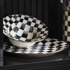 MacKenzie-Childs Courtly Check Serving Platter| Bar Entertaining|Serveware
