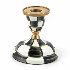 MacKenzie-Childs Courtly Check Short Candlestick| Candles & Fragrances