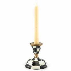 MacKenzie-Childs Courtly Check Short Candlestick| Candles & Fragrances