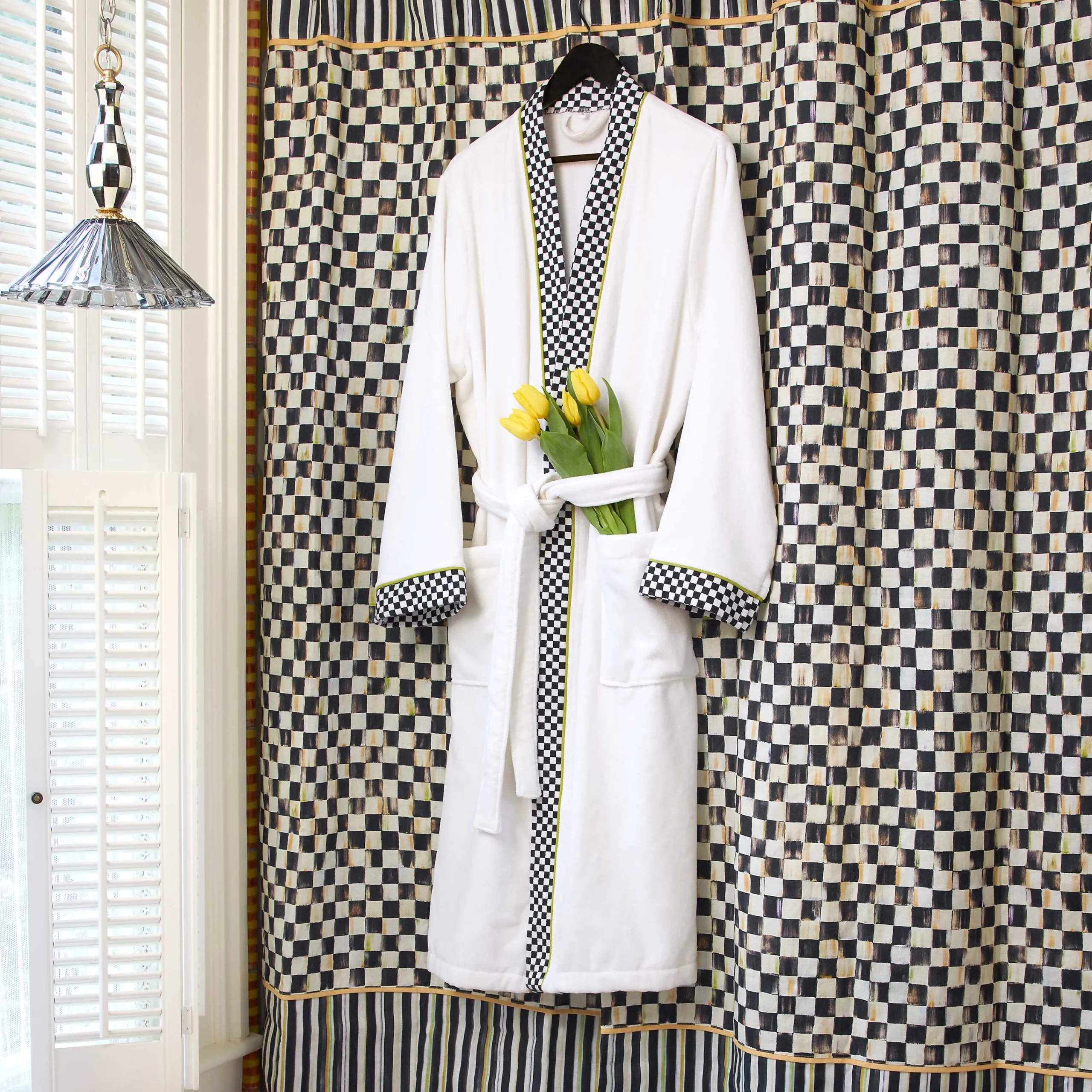 MacKenzie-Childs Courtly Check Shower Curtain| Bath & Bath Accessories