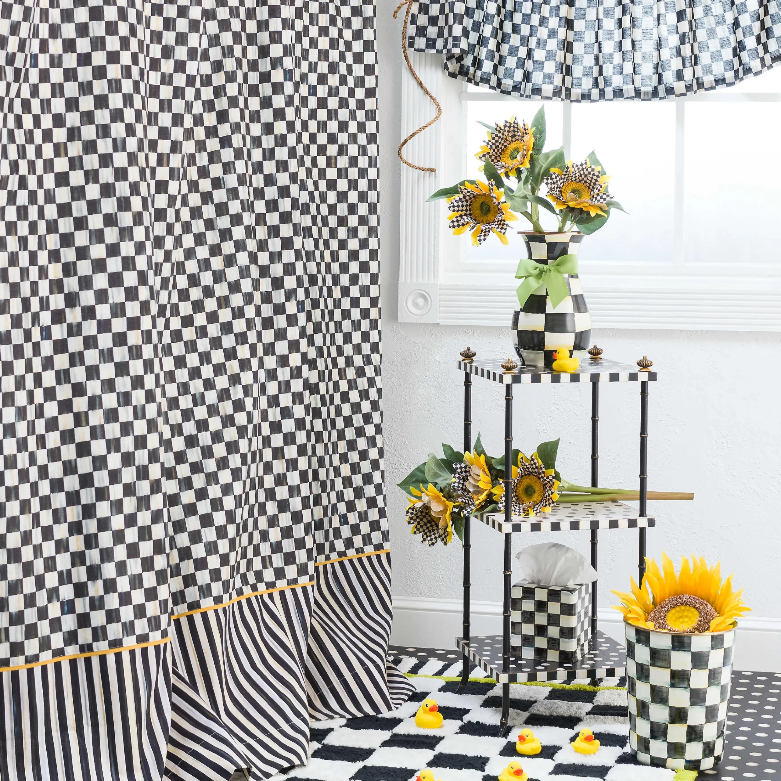 MacKenzie-Childs Courtly Check Shower Curtain| Bath & Bath Accessories
