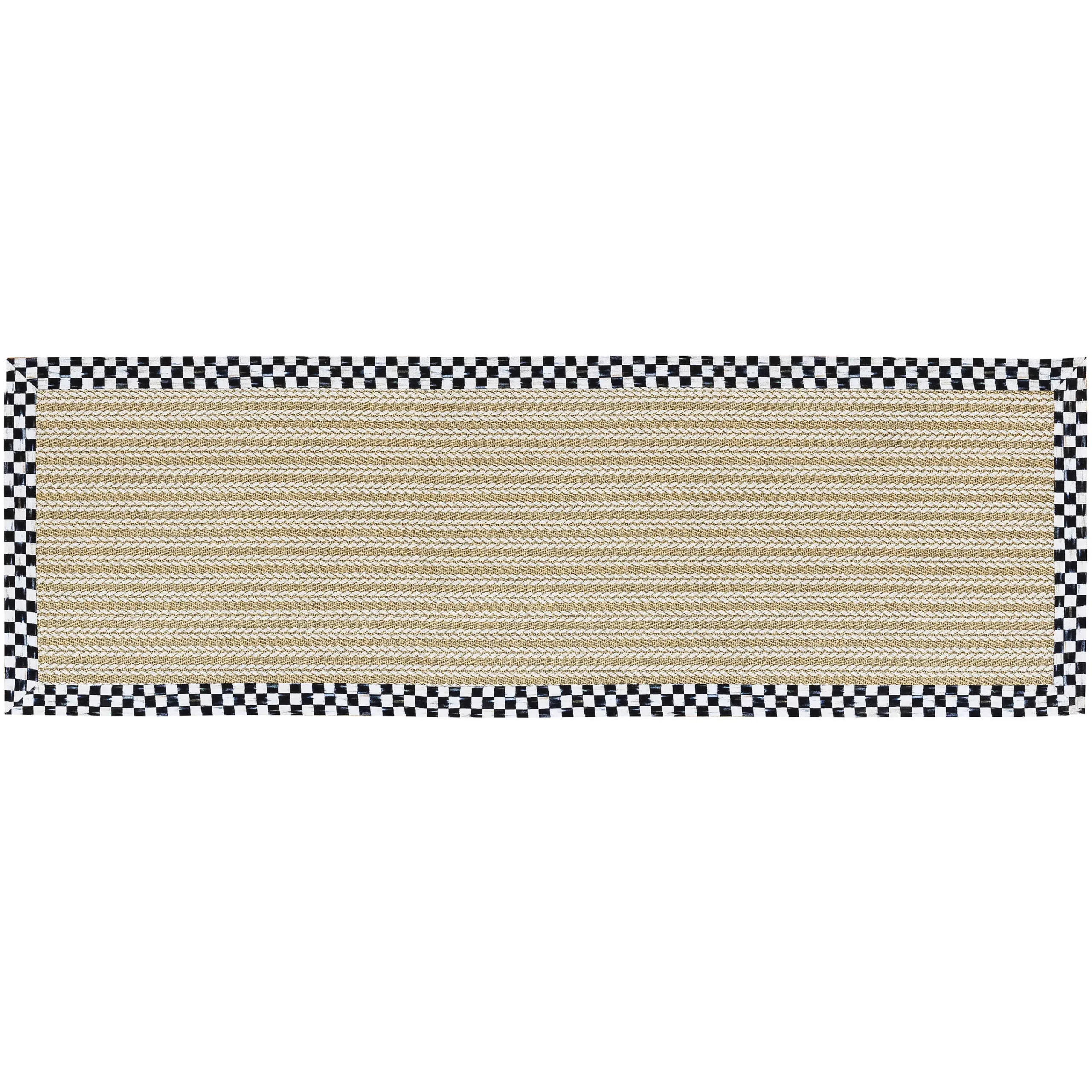 MacKenzie-Childs Courtly Check Sisal Wool Herringbone 2'6 x 9' Runner| Rugs