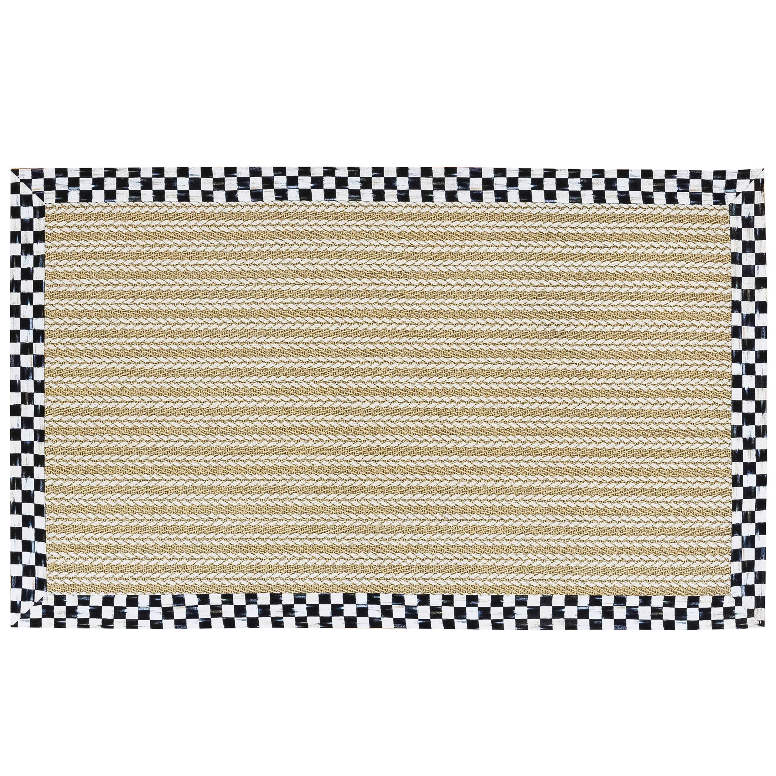 MacKenzie-Childs Courtly Check Sisal Wool Herringbone 3' x 5' Rug| Rugs