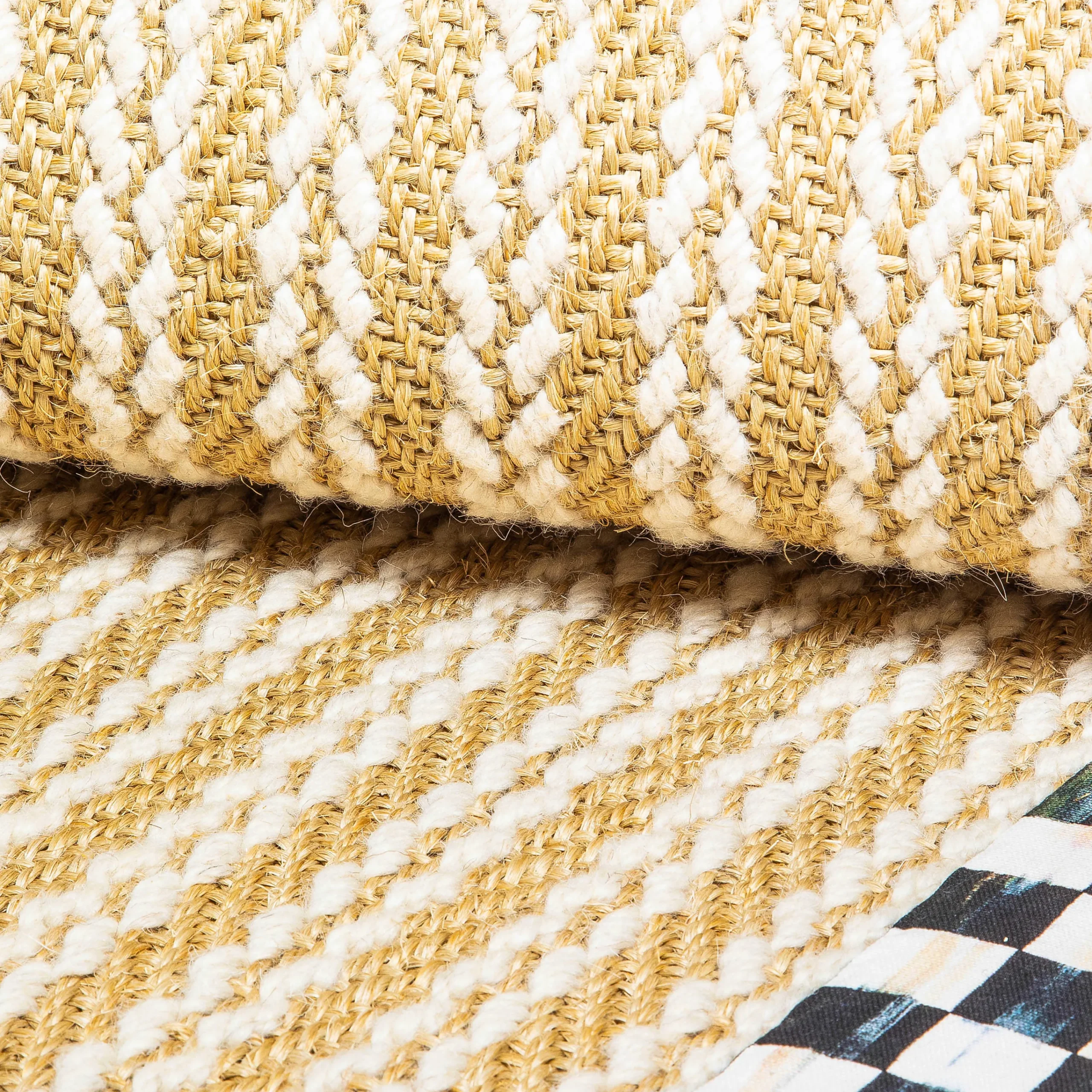 MacKenzie-Childs Courtly Check Sisal Wool Herringbone 2' x 3' Rug| Rugs