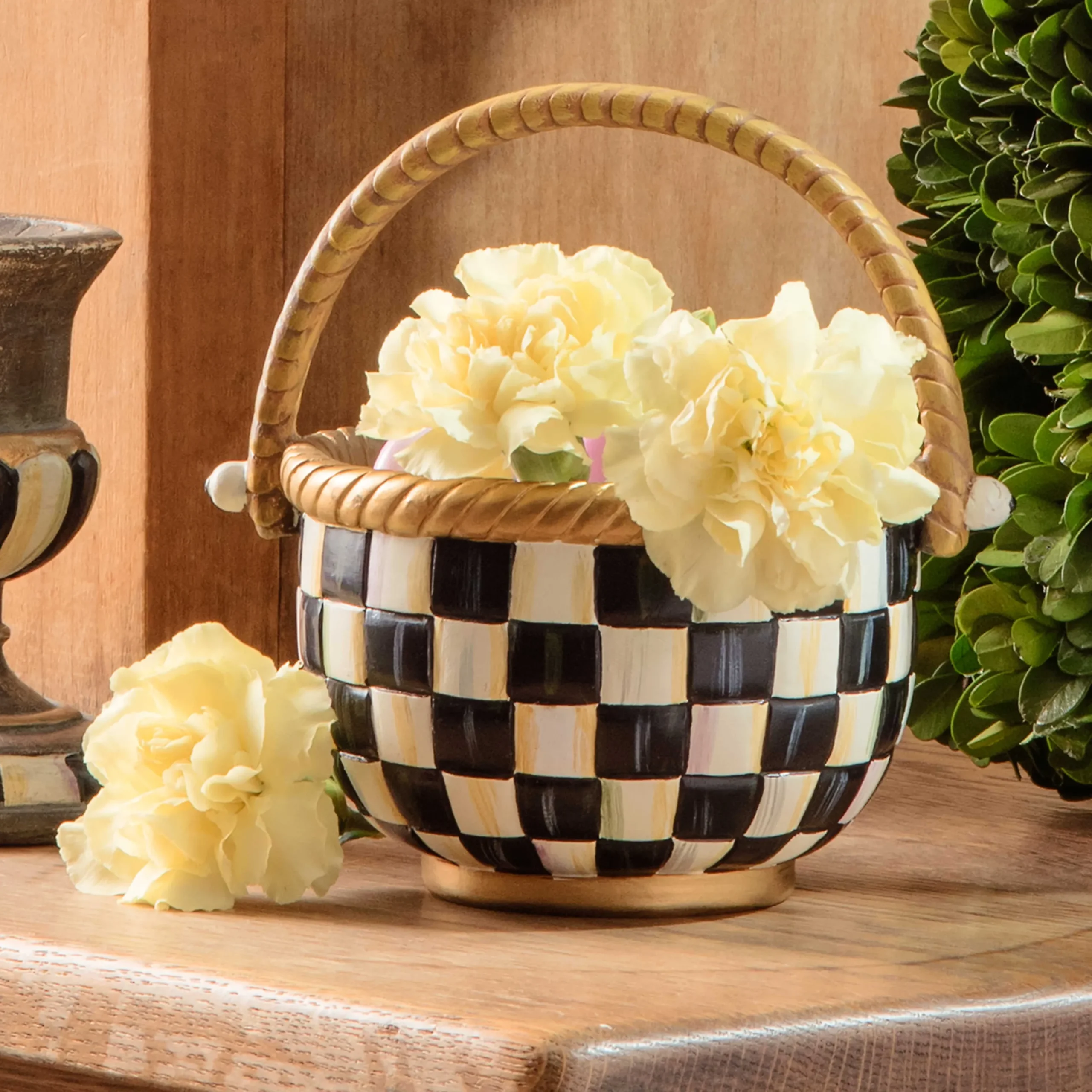 MacKenzie-Childs Courtly Check Small Basket| Spring|Easter