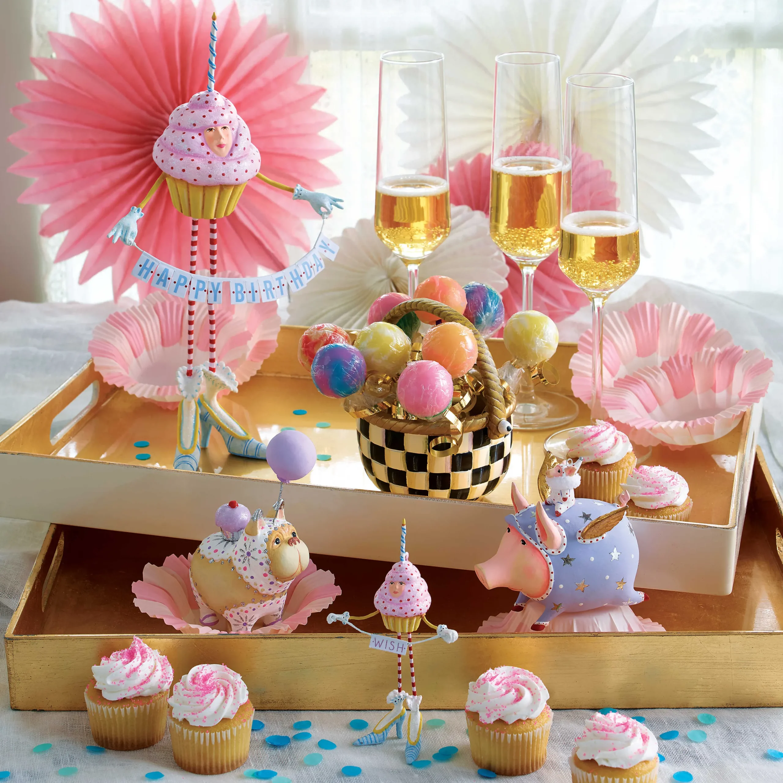 MacKenzie-Childs Courtly Check Small Basket| Spring|Easter