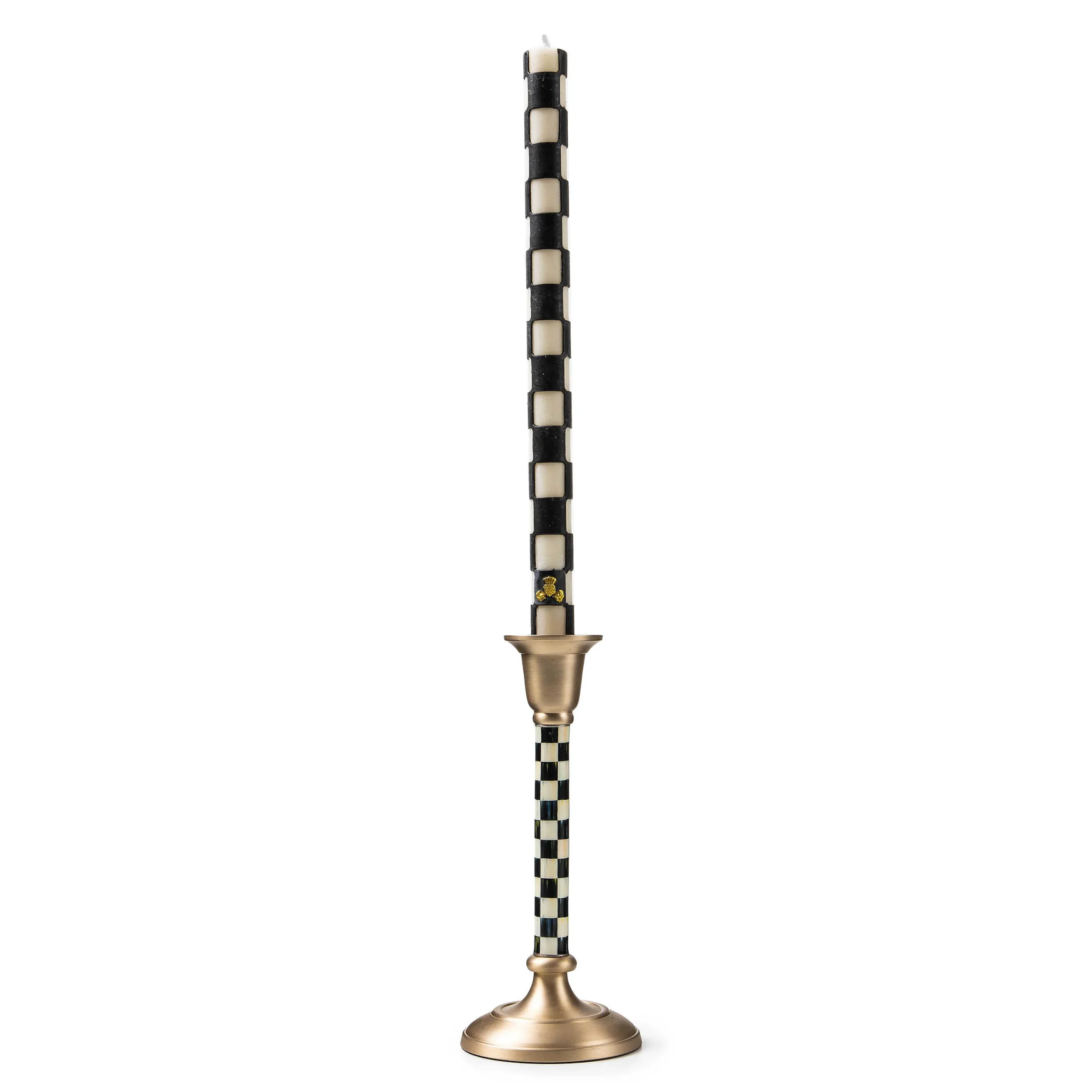MacKenzie-Childs Courtly Check Small Candlestick| Candles & Fragrances|Room Accents