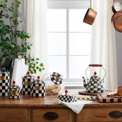 MacKenzie-Childs Courtly Check Small Canister| Room Accents|Kitchen Storage & Organization