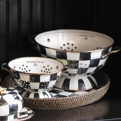MacKenzie-Childs Courtly Check Small Colander| Kitchen Utensils & Tools