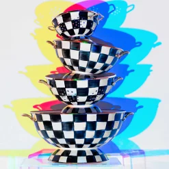 MacKenzie-Childs Courtly Check Small Colander| Kitchen Utensils & Tools