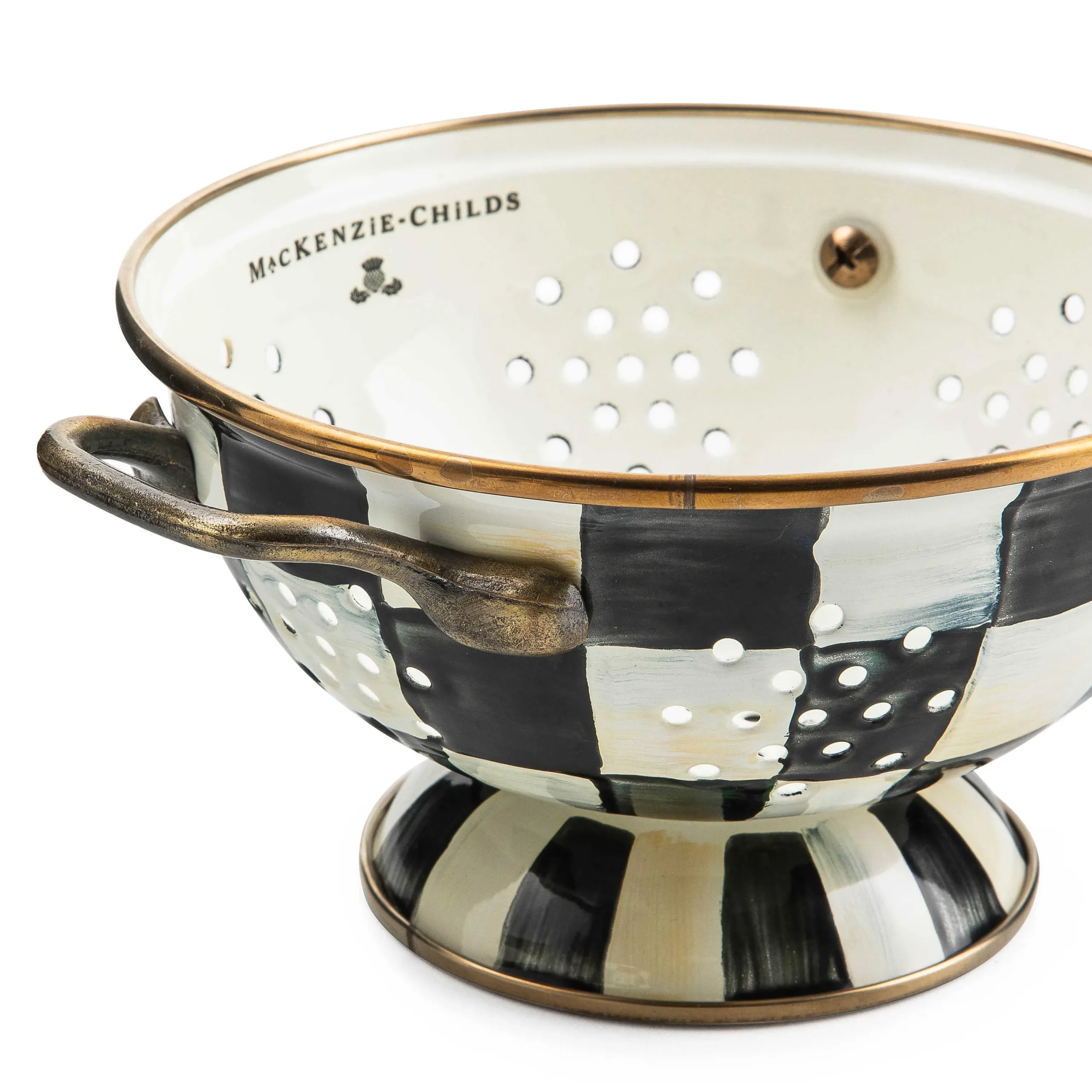 MacKenzie-Childs Courtly Check Small Colander| Kitchen Utensils & Tools