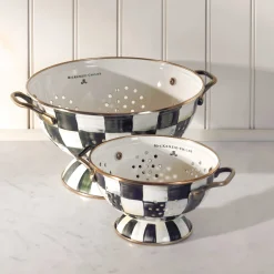 MacKenzie-Childs Courtly Check Small Colander| Kitchen Utensils & Tools