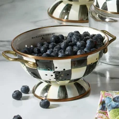 MacKenzie-Childs Courtly Check Small Colander| Kitchen Utensils & Tools