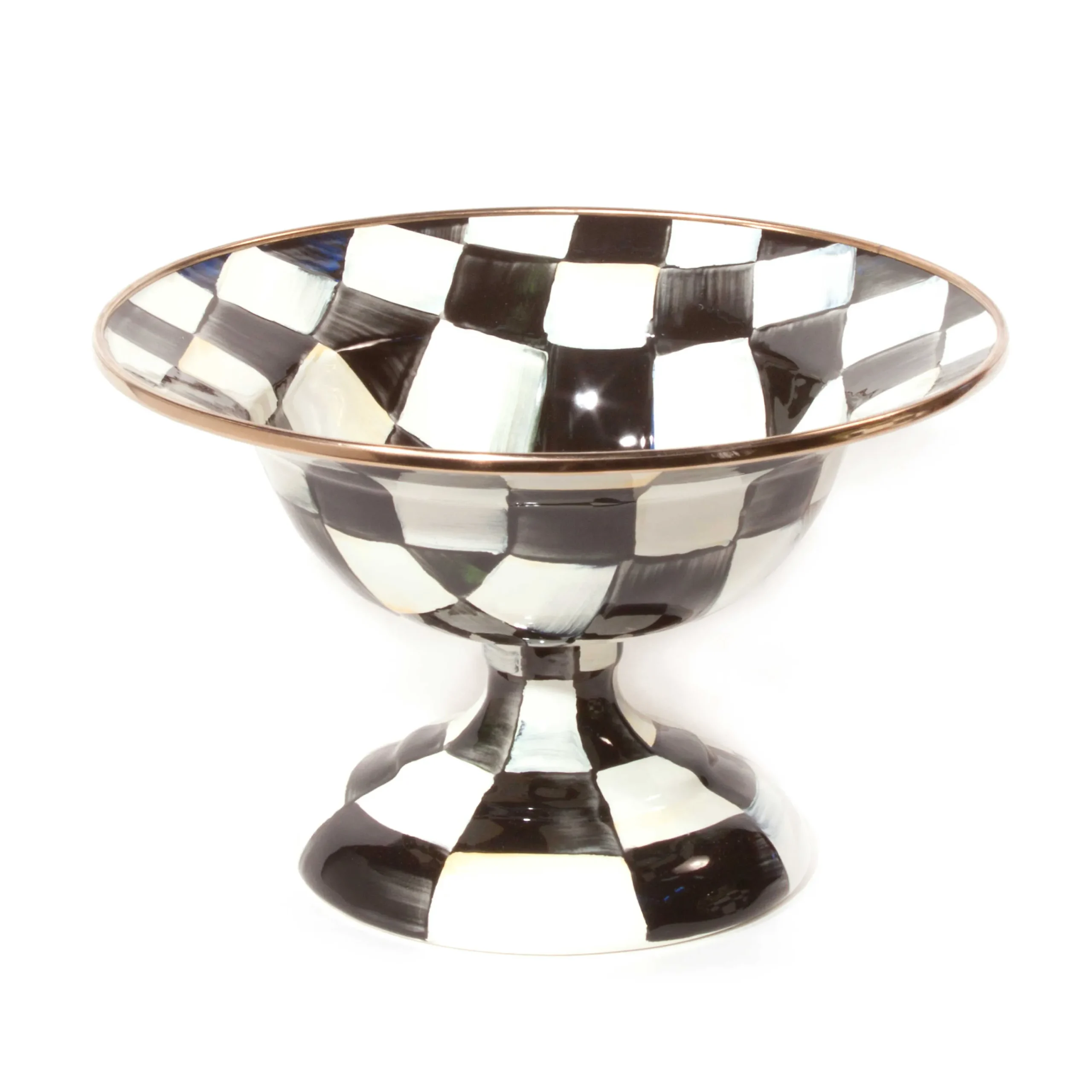 MacKenzie-Childs Courtly Check Small Compote| Serveware