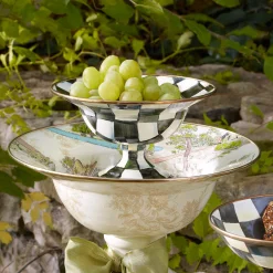 MacKenzie-Childs Courtly Check Small Compote| Serveware
