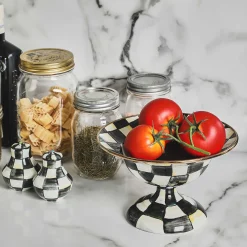 MacKenzie-Childs Courtly Check Small Compote| Serveware