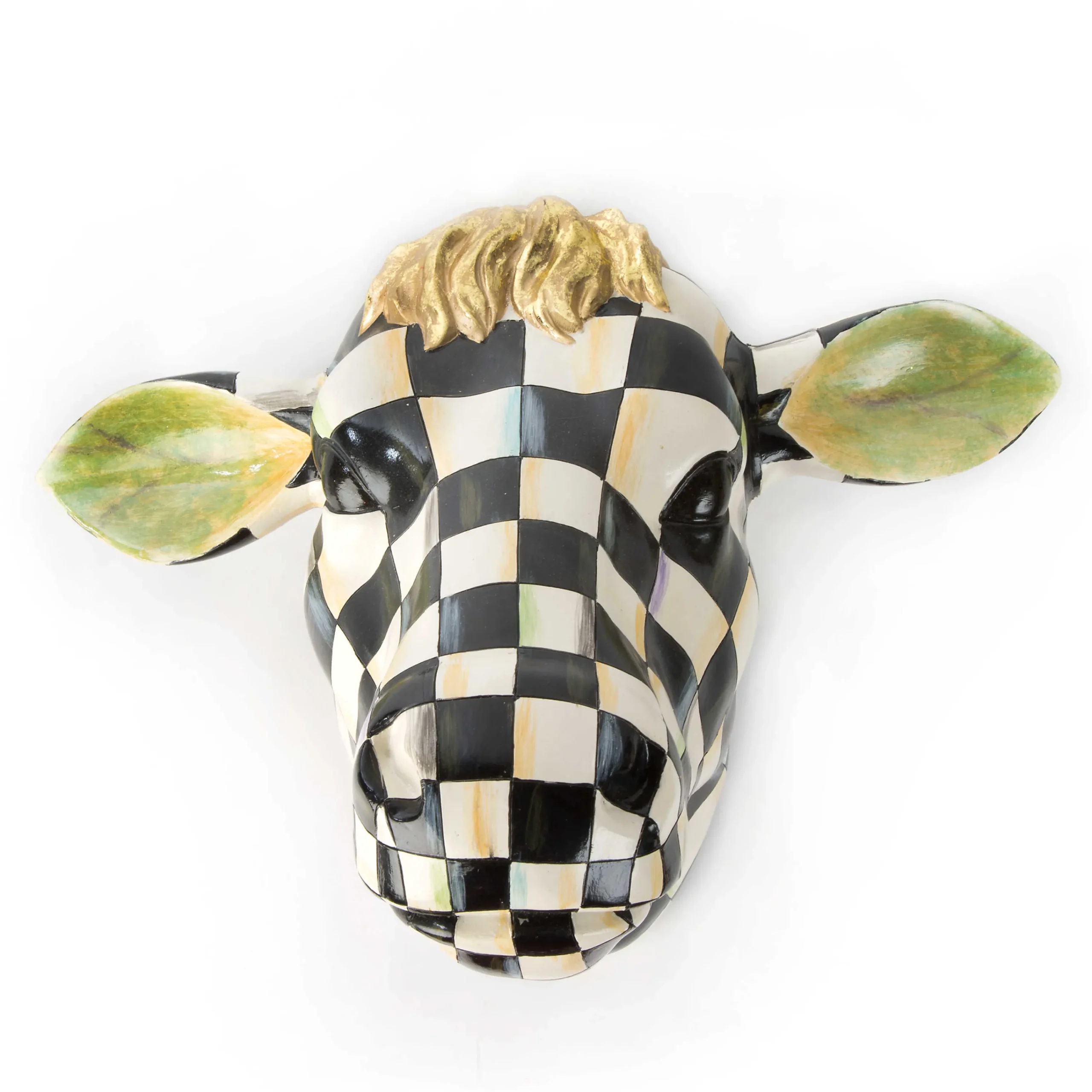 MacKenzie-Childs Courtly Check Small Cow| Spring