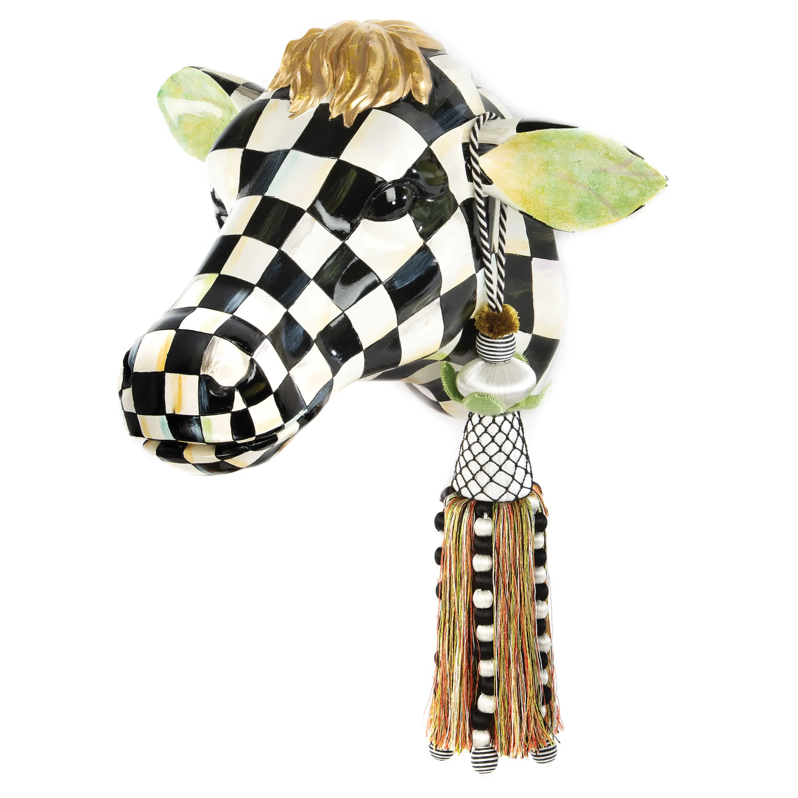 MacKenzie-Childs Courtly Check Small Cow| Spring