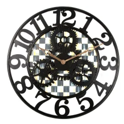 MacKenzie-Childs Courtly Check Small Farmhouse Wall Clock| Room Accents