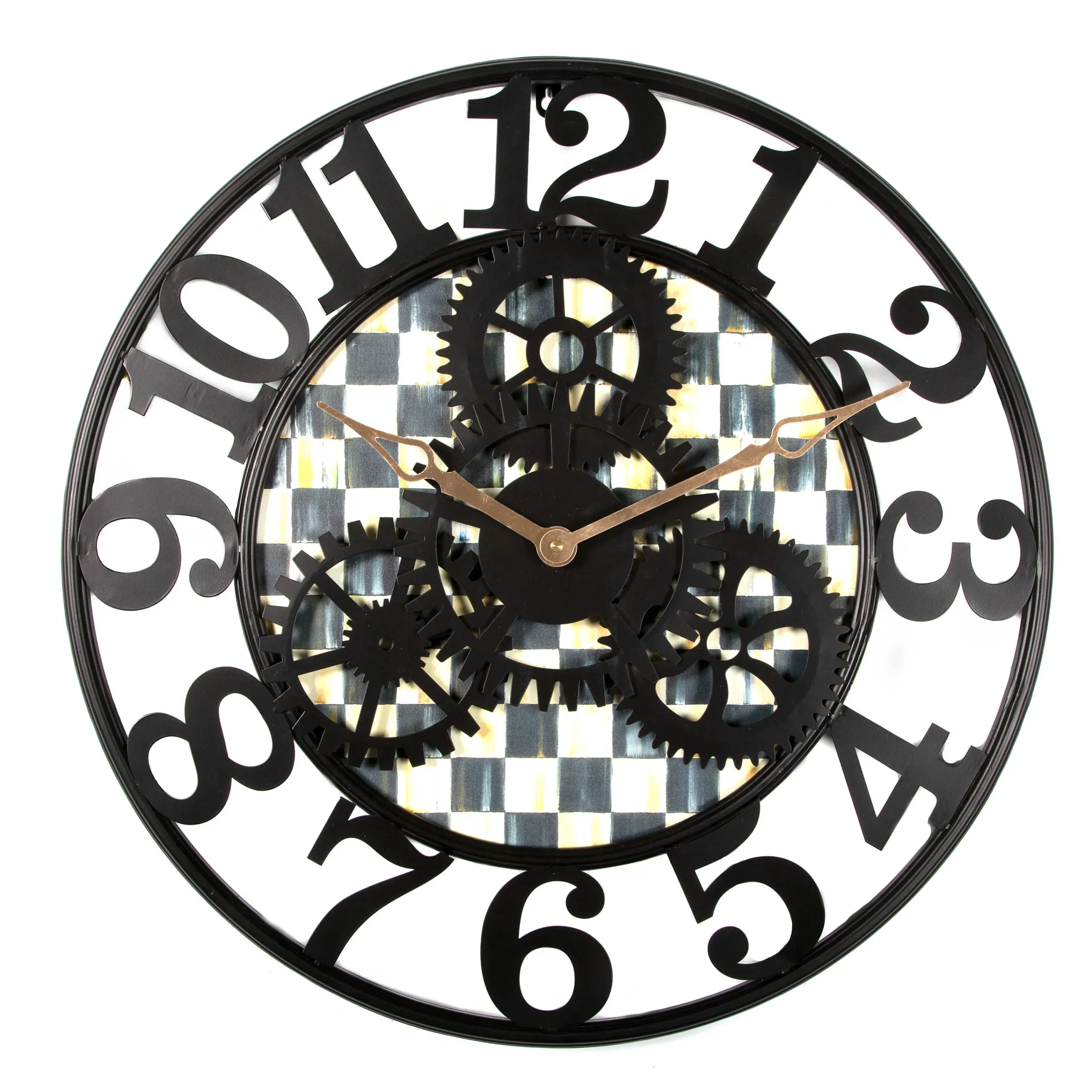 MacKenzie-Childs Courtly Check Small Farmhouse Wall Clock| Room Accents