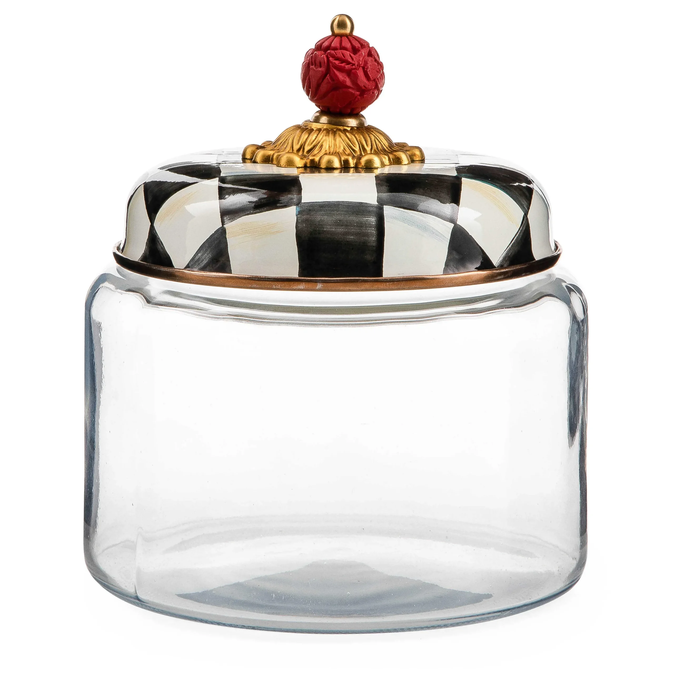 MacKenzie-Childs Courtly Check Small Kitchen Canister| Room Accents