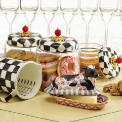 MacKenzie-Childs Courtly Check Small Kitchen Canister| Room Accents