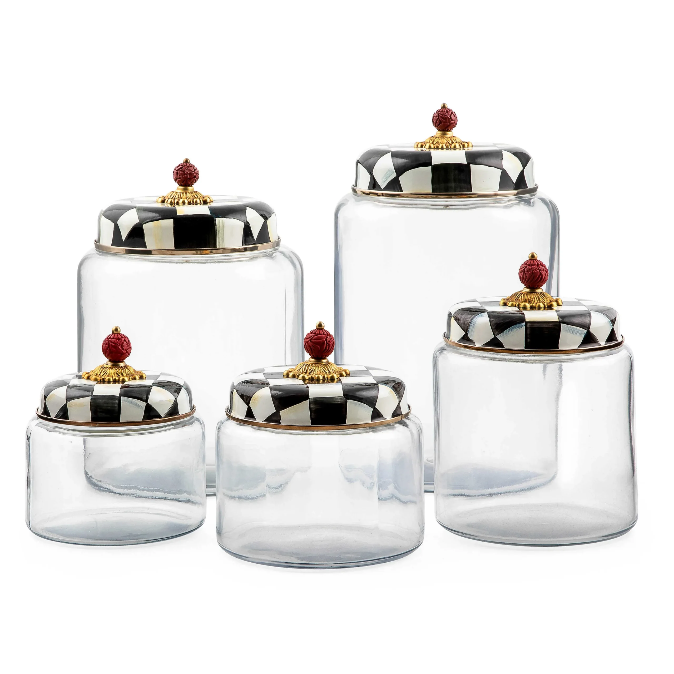 MacKenzie-Childs Courtly Check Small Kitchen Canister| Room Accents