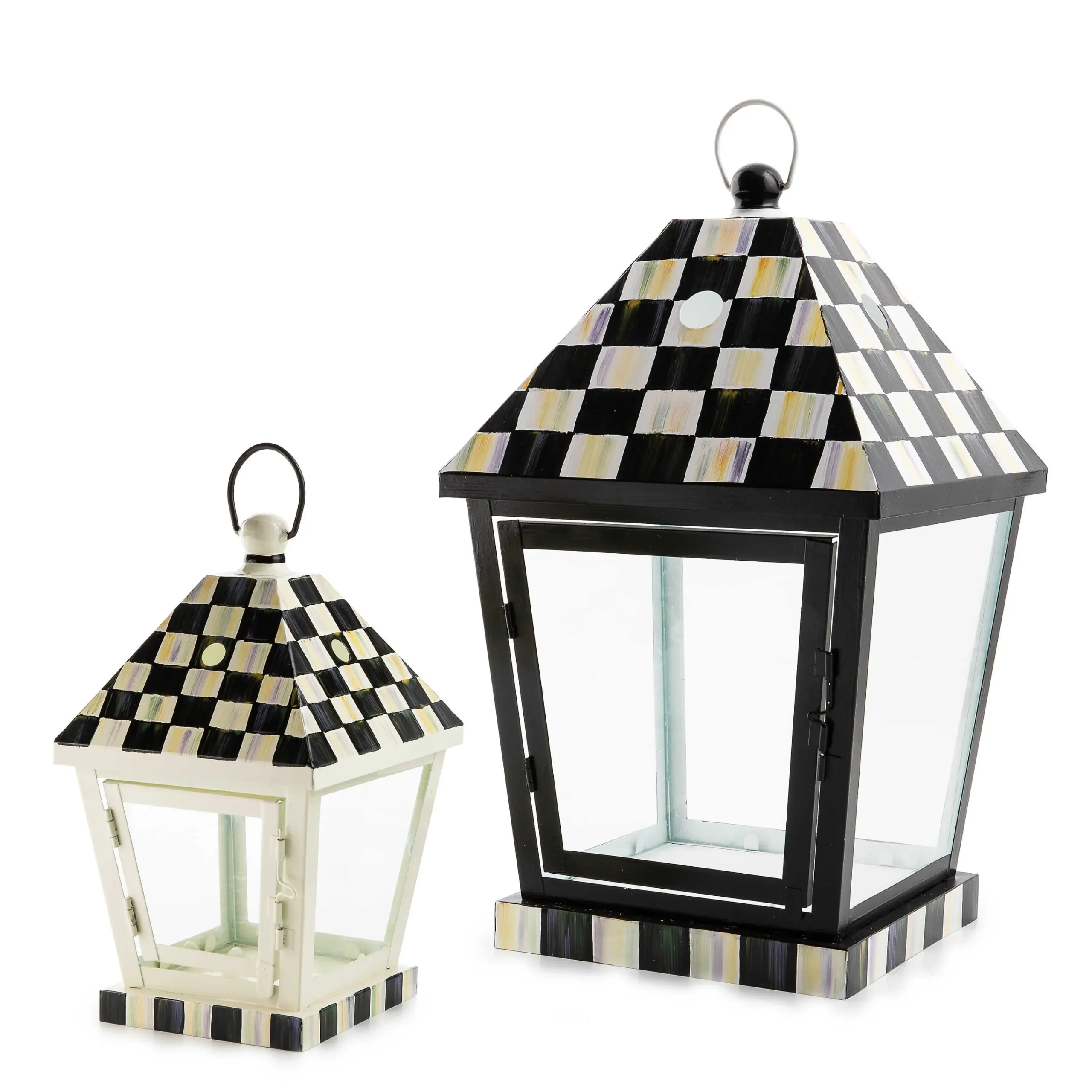 MacKenzie-Childs Courtly Check Small Lantern| Spring|The Fall Shop