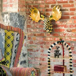 MacKenzie-Childs Courtly Check Small Moose| Holiday|Room Accents