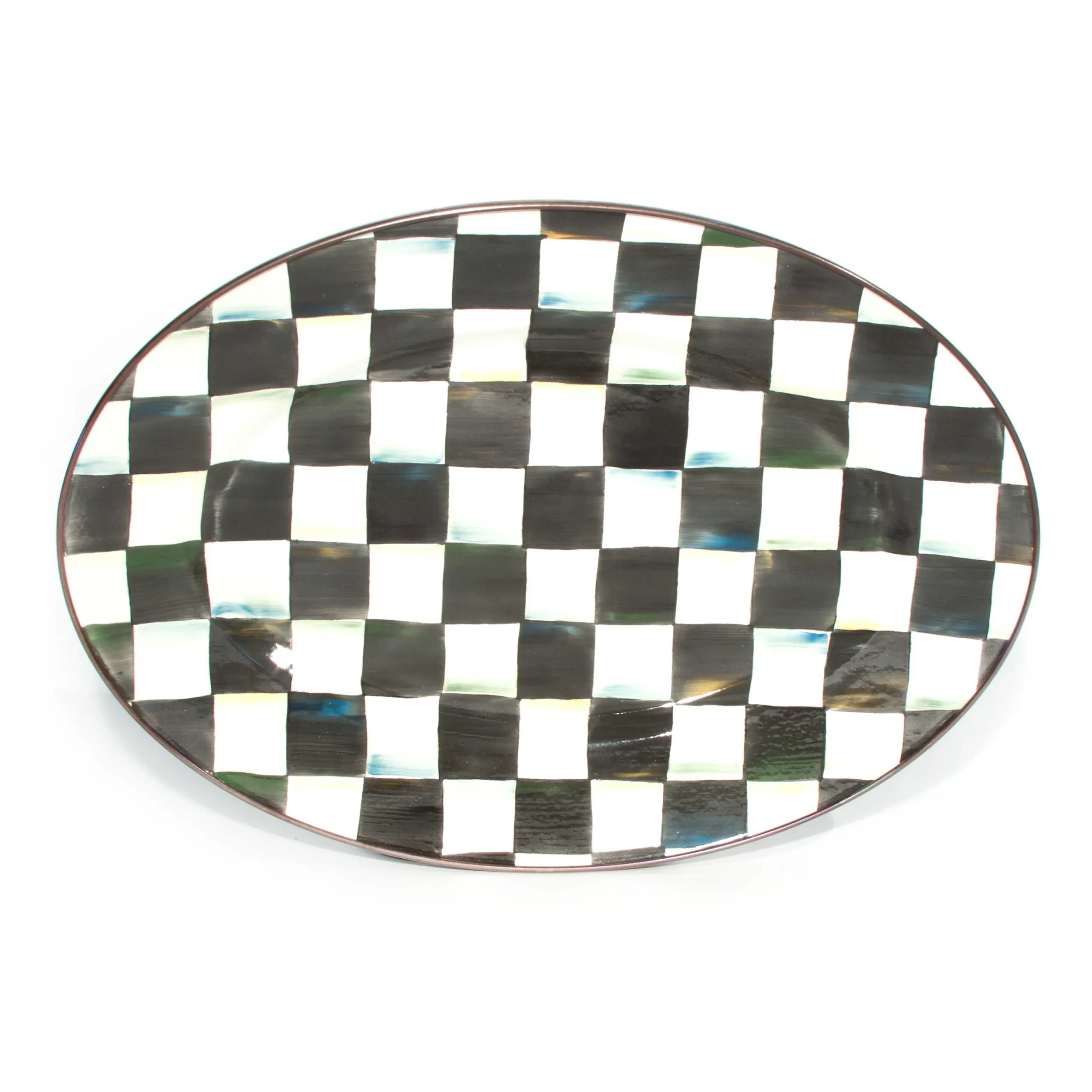 MacKenzie-Childs Courtly Check Small Oval Platter| Fall Entertaining|Bar Entertaining