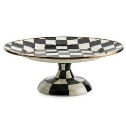 MacKenzie-Childs Courtly Check Small Pedestal Platter| Fall Entertaining|Serveware