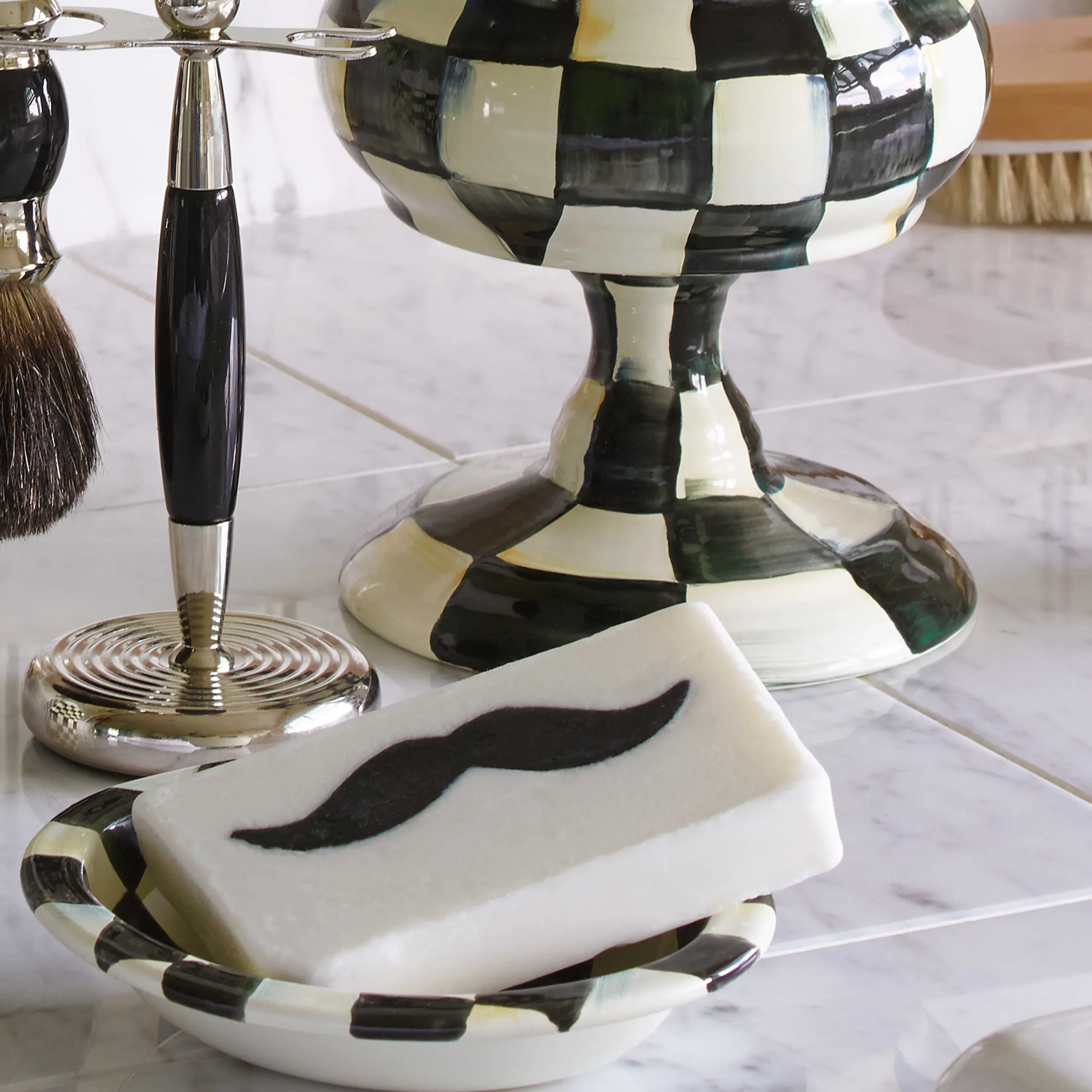 MacKenzie-Childs Courtly Check Soap Dish| Bath & Bath Accessories