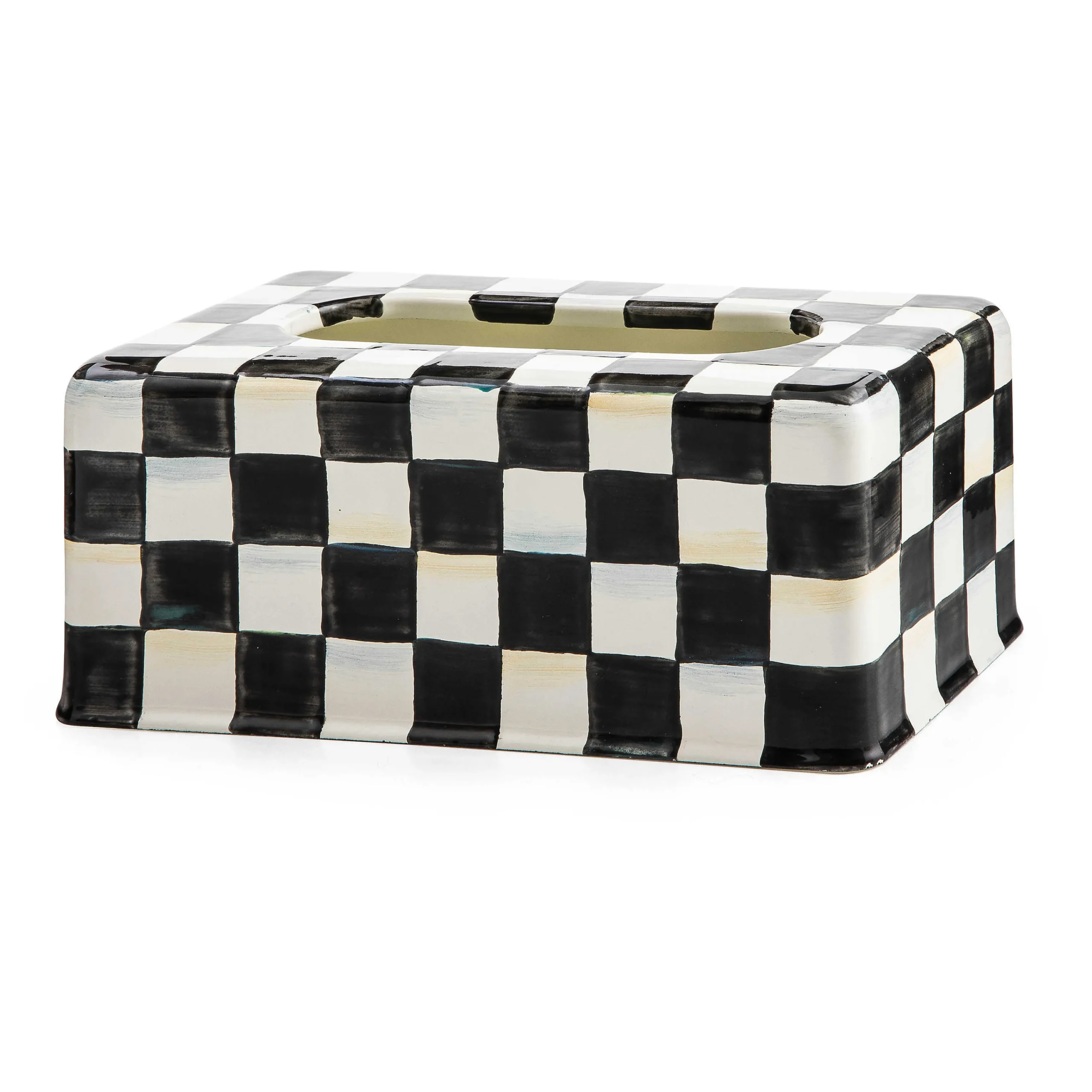 MacKenzie-Childs Courtly Check Standard Tissue Box Cover| Bath & Bath Accessories|Room Accents