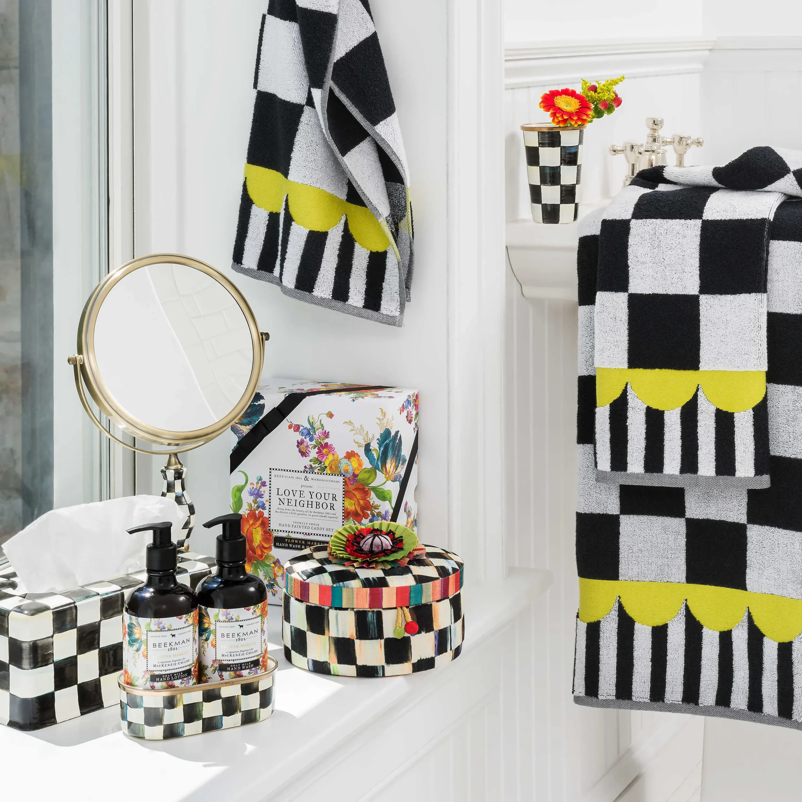 MacKenzie-Childs Courtly Check Standard Tissue Box Cover| Bath & Bath Accessories|Room Accents