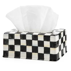MacKenzie-Childs Courtly Check Standard Tissue Box Cover| Bath & Bath Accessories|Room Accents