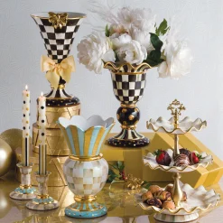 MacKenzie-Childs Courtly Check Stately Vase| Room Accents