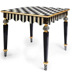MacKenzie-Childs Courtly Check Stripe Game Table| Dining Room & Kitchen