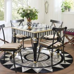 MacKenzie-Childs Courtly Check  Stripe Game Table| Dining Room & Kitchen