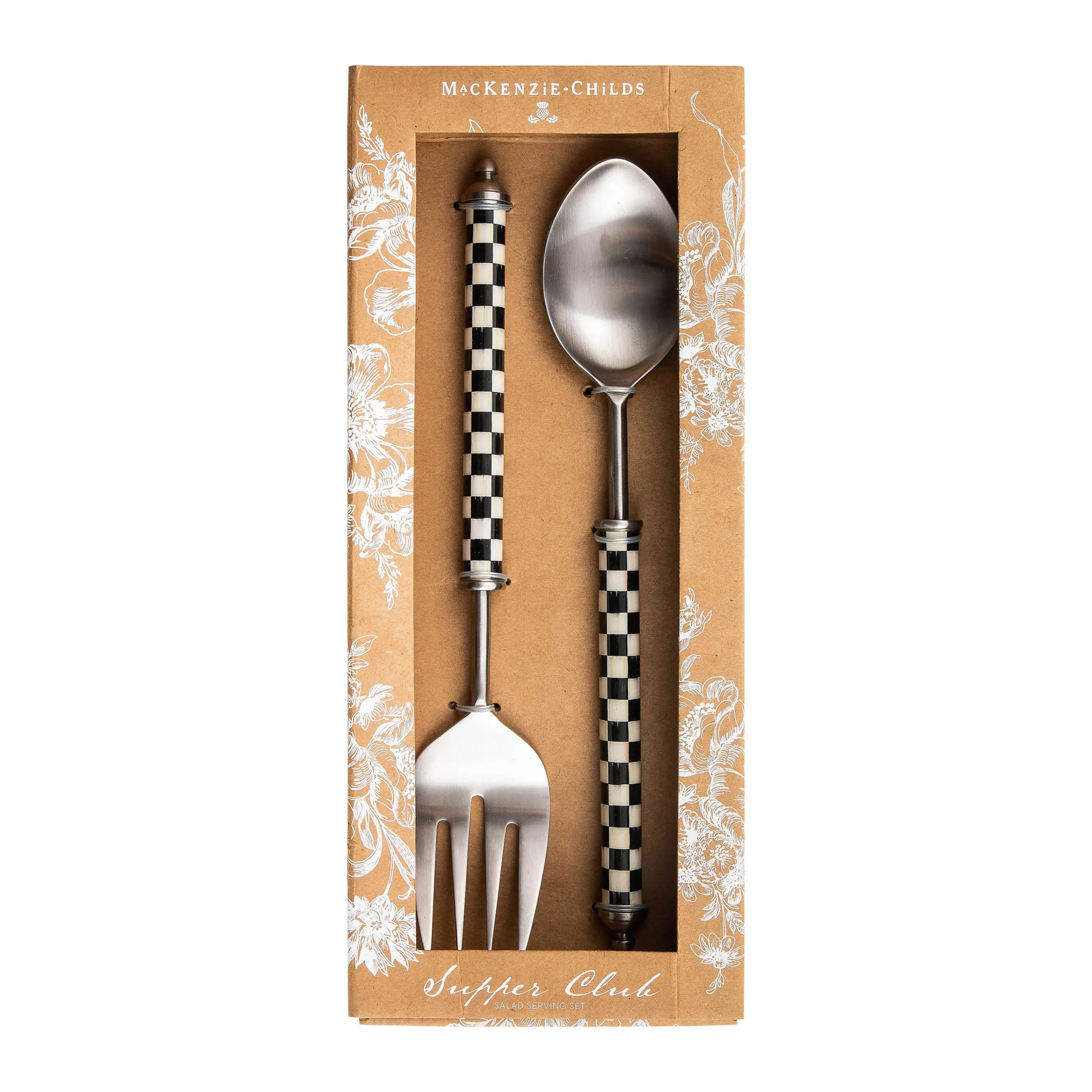 MacKenzie-Childs Courtly Check Supper Club Salad Serving Set| Serveware