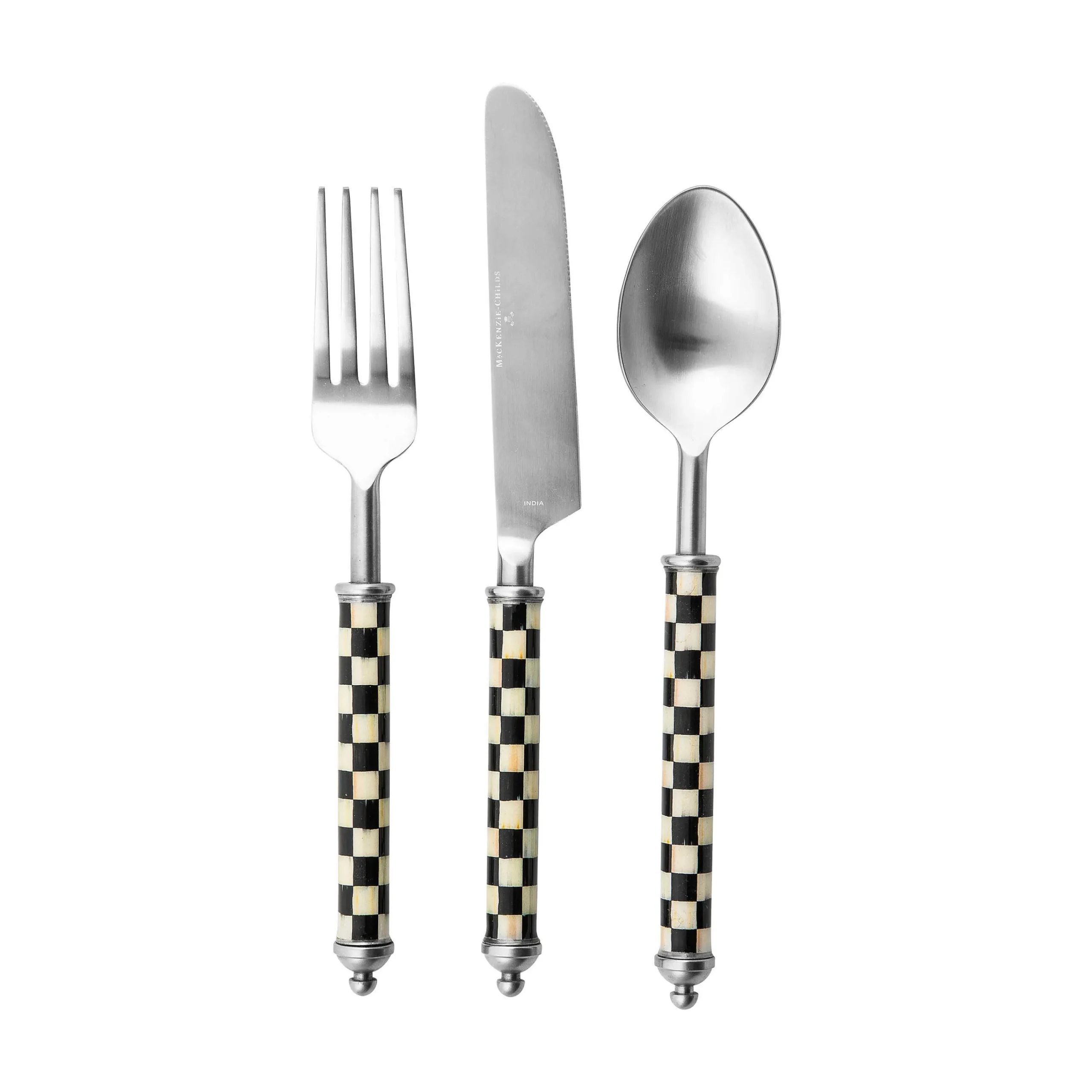 MacKenzie-Childs Courtly Check Supper Club 3-Piece Place Setting| Dinnerware & Flatware